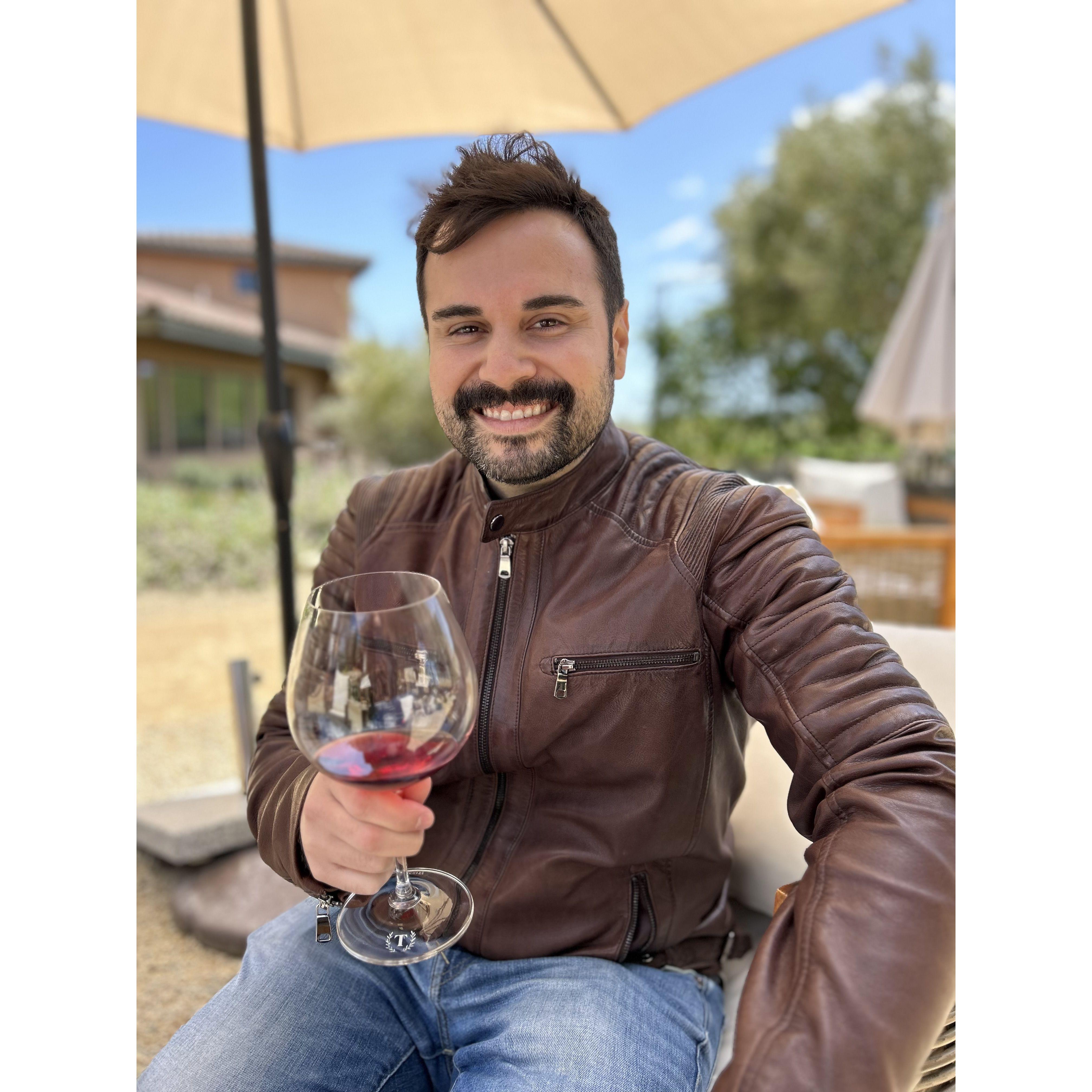 Enjoying a beautiful afternoon at one of the many wonderful wineries in Arroyo Grande