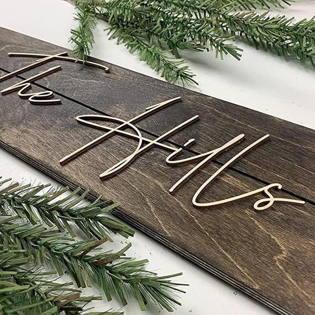 Custom Name Sign | Made in USA Personalized Family Sign | Create your own Sign | Rustic Wedding Decor Sign | Personalized Signs | Last Name Sign | Wooden Name Sign (6"x23" (Without Est. Date))