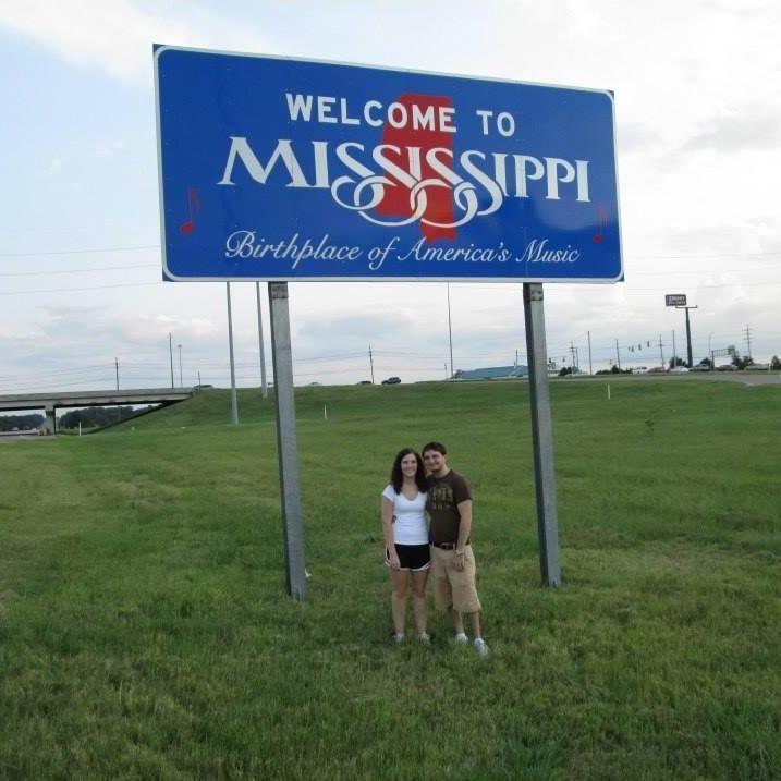Eric's first trip to Mississippi August 2013 (We pulled over on the side of the highway to take this photo!)