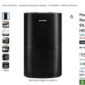 Powerful PuroAir HEPA Air Purifiers for Home Large Rooms - Covers Up To 1,000 Sq Ft - Filters Up To 99.9% of Pollutants, Smoke, Pollen, Dust - Quiet HEPA Air Filter - Air Purifiers for Bedroom