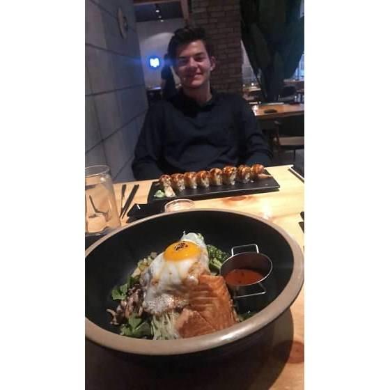 Our first official date at Miga where he asked me to be his girlfriend that evening 