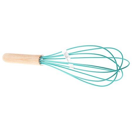 Mainstays Wooden Handled Silicone Extra Large 11.5 inch Whisk Multi Color