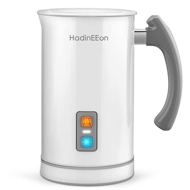 HadinEEon MMF-603B-V2 Electric Milk Frother, 17.0oz, white (Renewed)