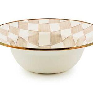 Mackenzie Childs - Mocha Check Serving Bowl
