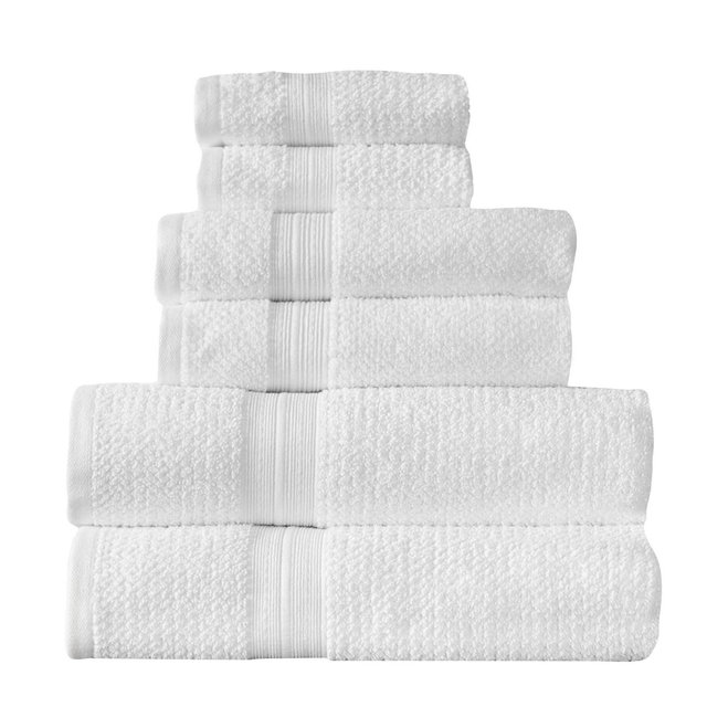Arm & Hammer 6pc Quick Dry Set Bath Towels and Hand Towels with Washcloths White