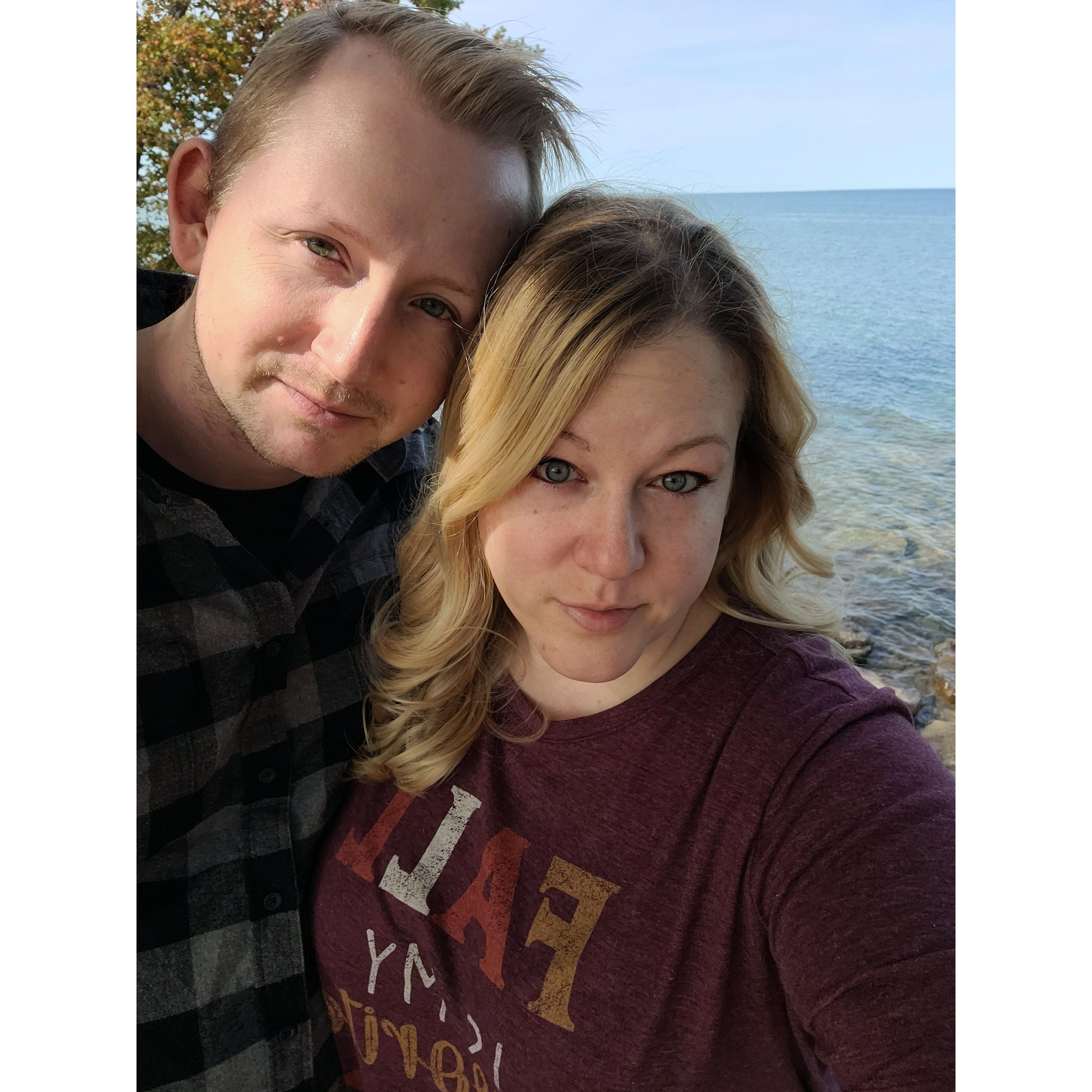 Lake Huron at Point Aux Barques lighthouse Oct 2022