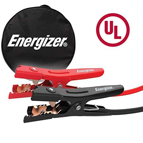 Energizer 4 Gauge 500A Jumper Battery Cables 16 Ft Booster Jump Start - Heavy Duty Booster Cables, UL Listed