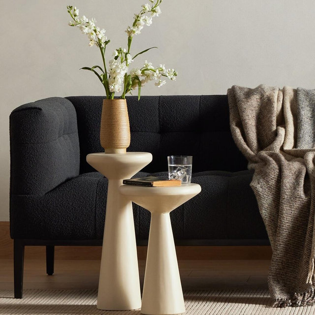 Four Hands Ravine Concrete Accent Tables, Set Of 2