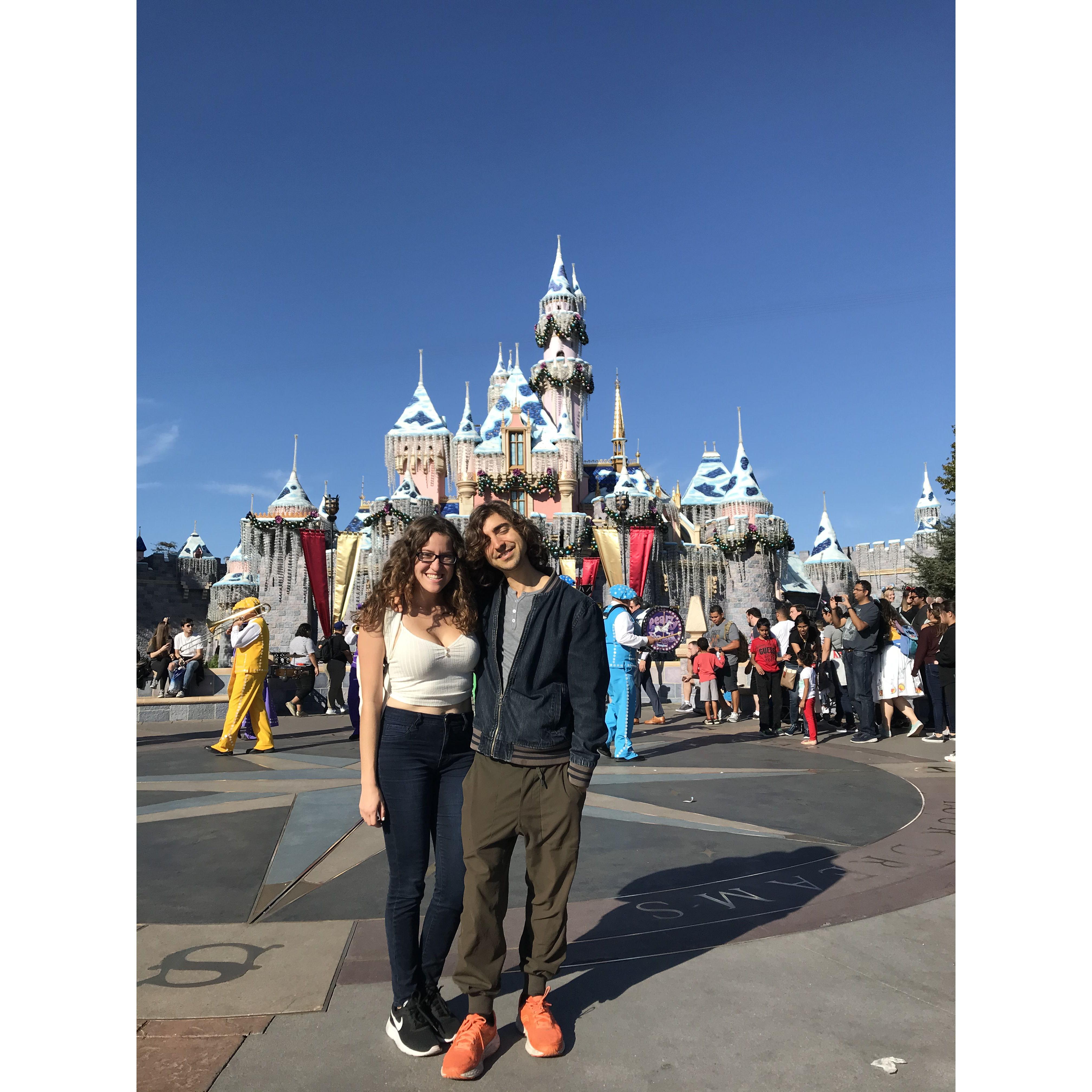Our first time going to Disneyland (for Julie's birthday!)