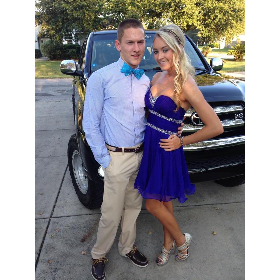 When Matthew came back from college in Gainesville to go with me to my senior high school homecoming! Of course he wanted lots of pics in front of his truck [his other first love ;)]