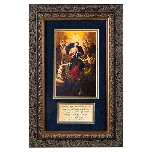 Mary Untier of Knots with Marriage Prayer Framed 8 x 14