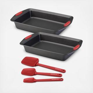 Yum-o! Nonstick Batch & Bake Cake Pan & Spoonula Set
