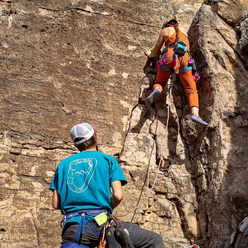 Climbing at Shelf Road in Cañon City, Colorado