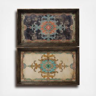 2-Piece Decorative Tray Set