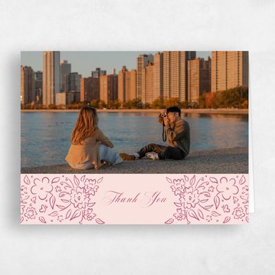 Blush, Pink Wedding Thank You - Anthea Photo