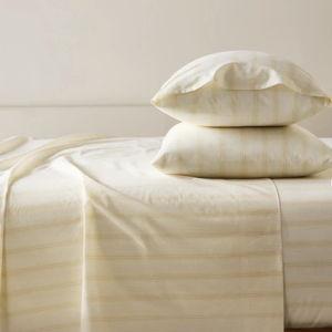 Classic Percale Core Sheet Set - KING - Sunwashed Stripe in Sunshine