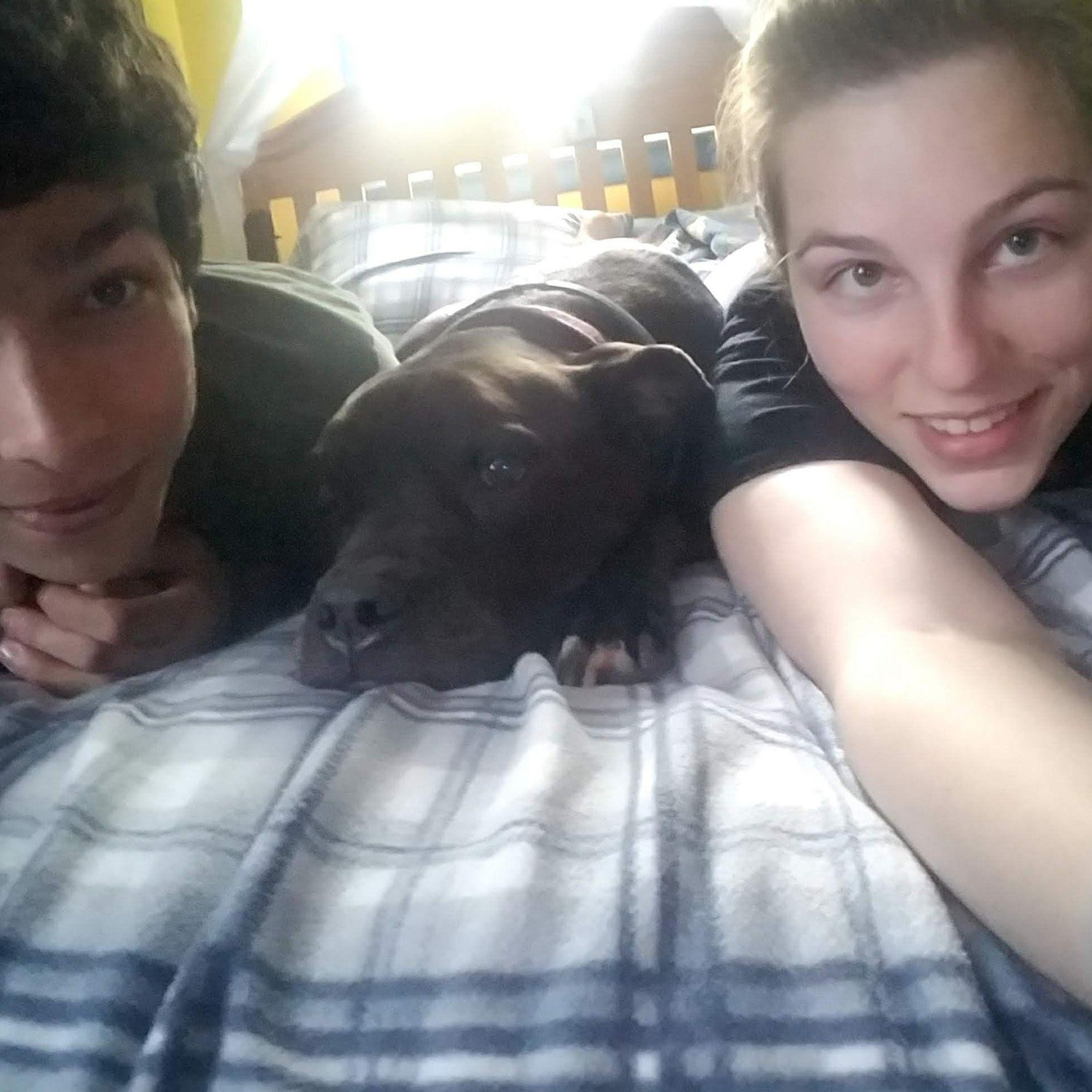 Us with Zack's dog Moose
