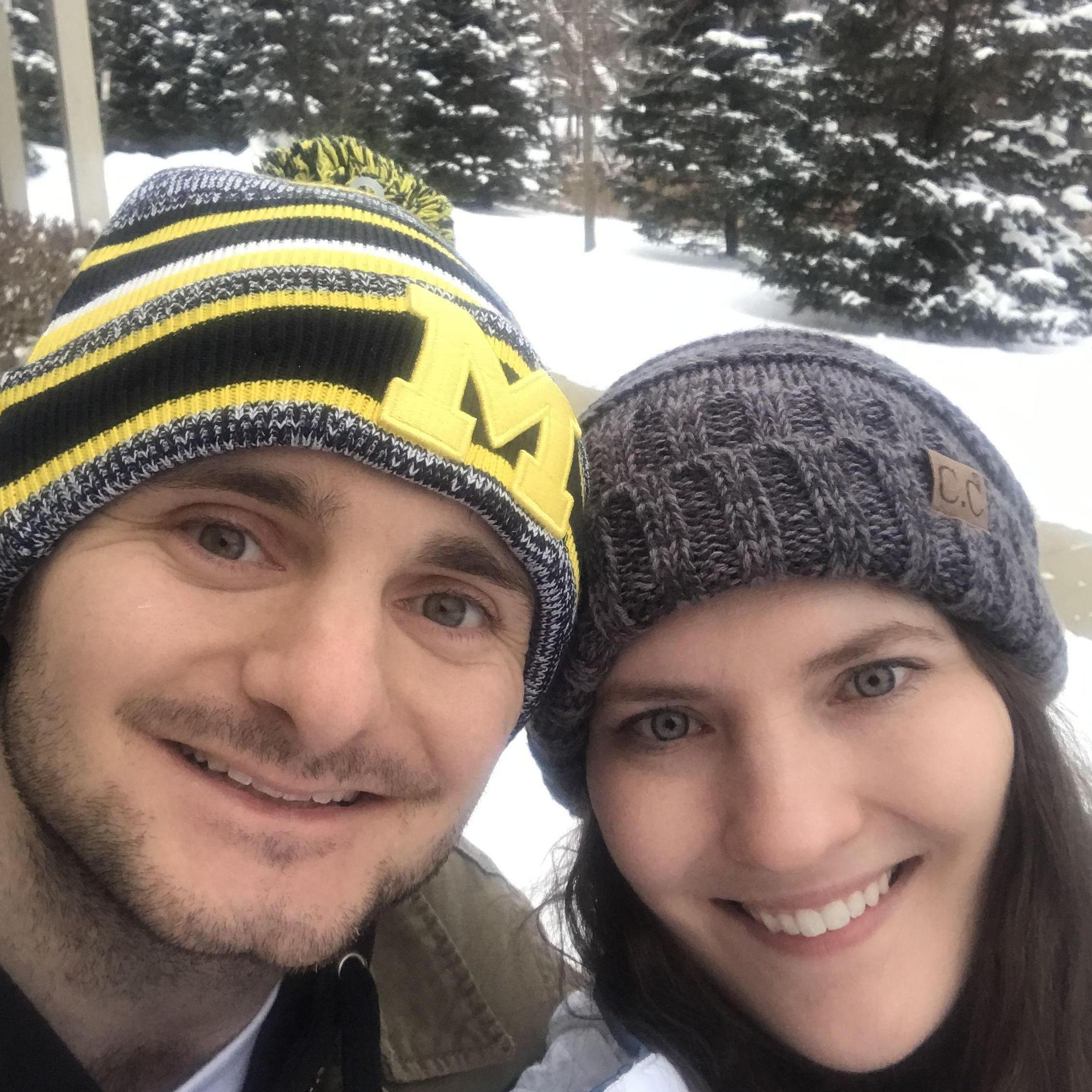 Enjoying the snow in Walled Lake, MI December 2017