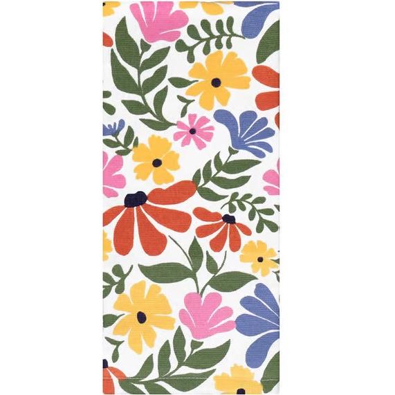 Groovy Floral Pink Dual Kitchen Towel - Boscov's