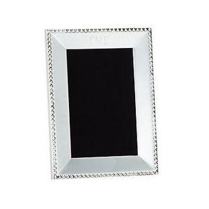 Beaded Silver-Plated Picture Frame, 4 x 6"