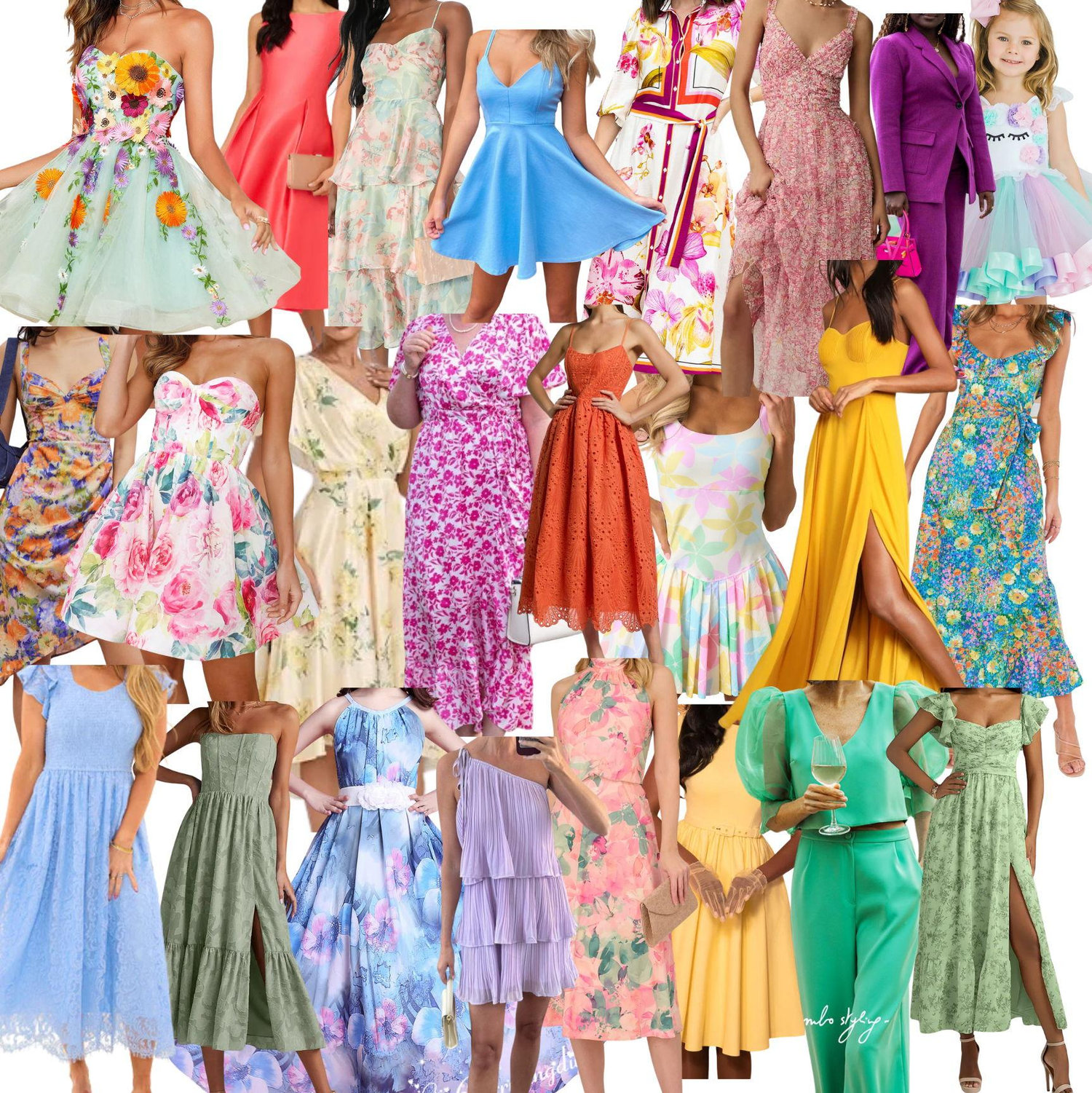 Colorful Cocktail Attire- any length, any style, with COLORS! Remember there will be a tiny bit of walking, be sensible!