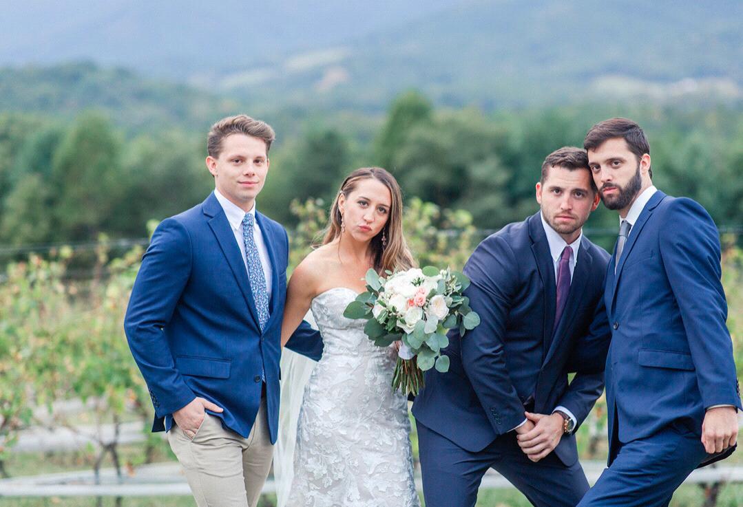 sibling love at Christine and Felipe's wedding Oct. 2019