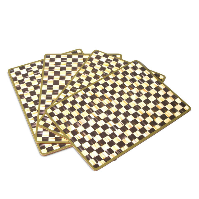 MacKenzie-Childs Courtly Check Cork-Back Placemats - Set of 4
