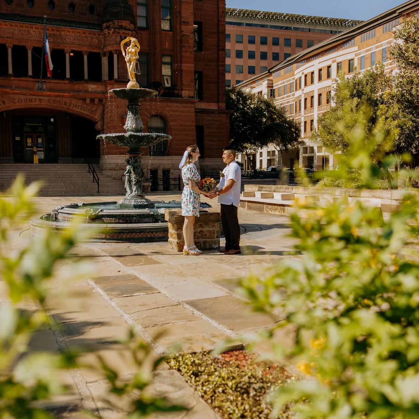 A sneaky little picture by our photographer as we say some words to each other!