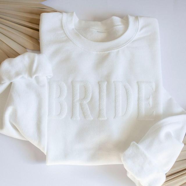 Bride sweatshirt, Embossed Bride...