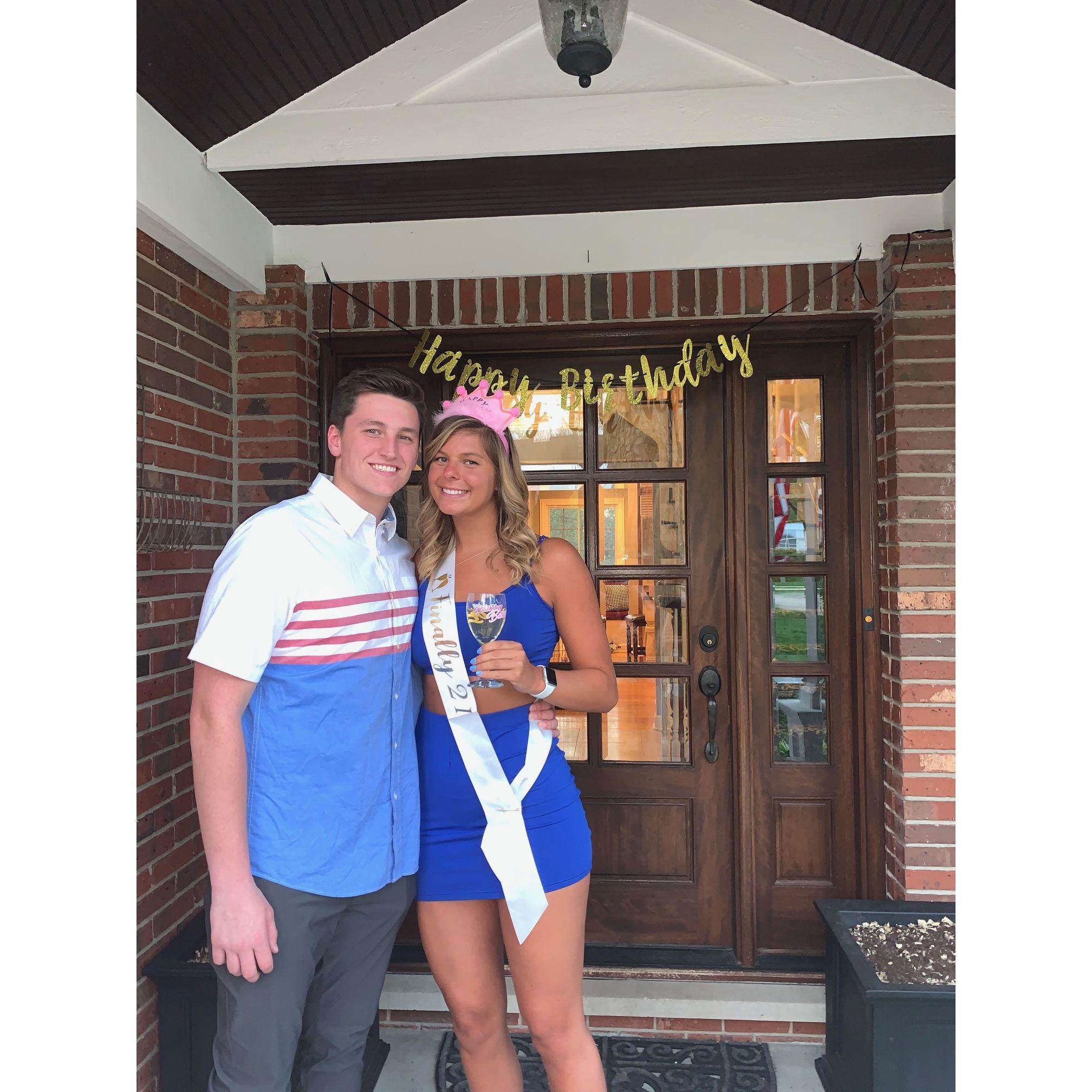 Morgan's 21st birthday party during Covid at the Jacobs Home!