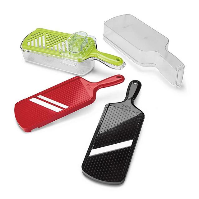 Kyocera Advanced Ceramic Slicer Set with Adjustable Mandoline, Julienne Slicer, and Grater