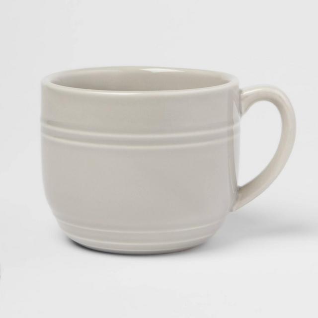 15oz Stoneware Westfield Mug Gray - Threshold™