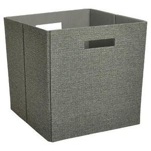Fabric Cube Storage Bin 13" - Dark Gray - Threshold™