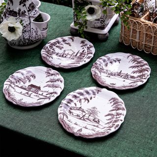 Country Estate Assorted Party Plate, Set of 4