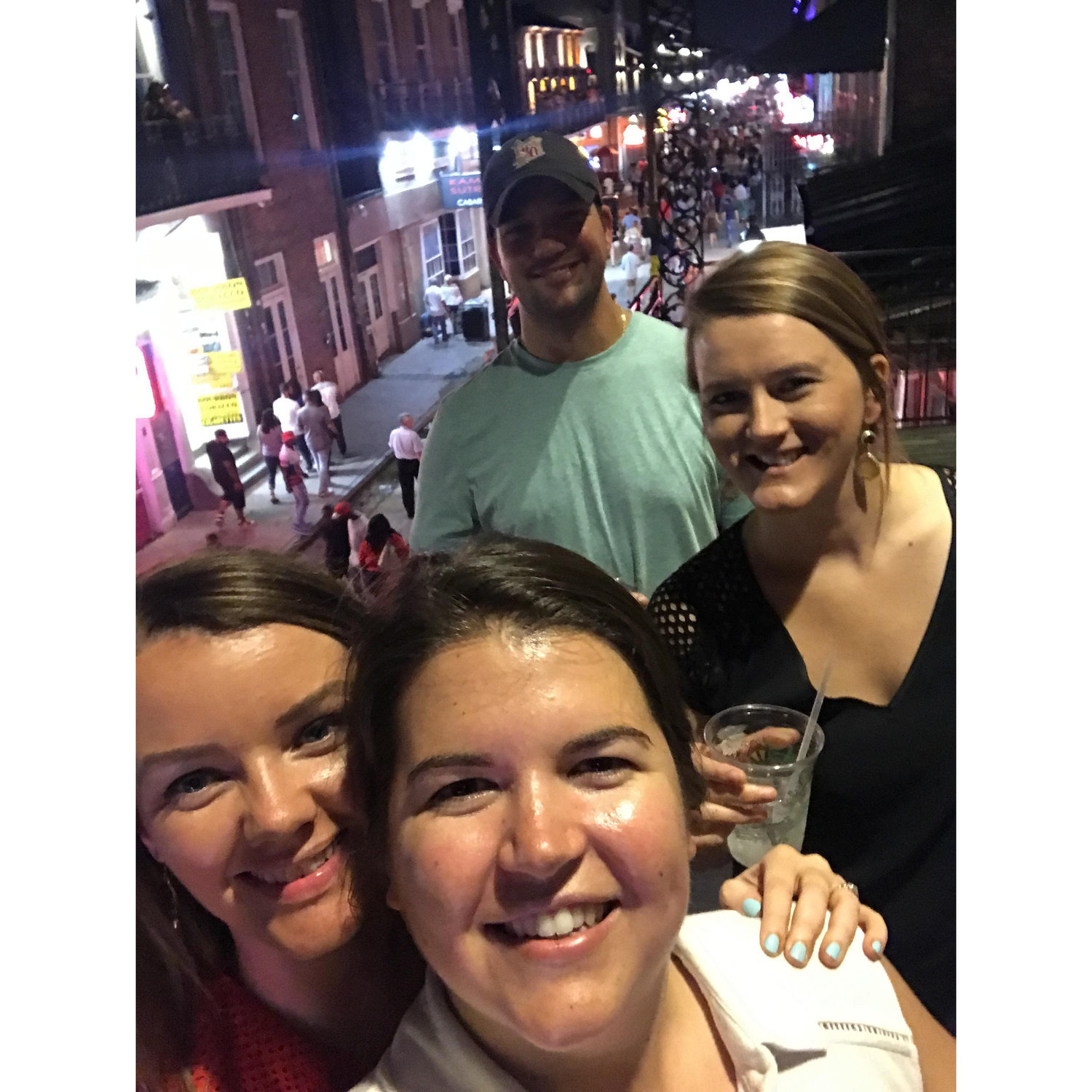 dominating Bourbon St with Kristin and Mark on Lindsay's surprise 30th birthday trip!