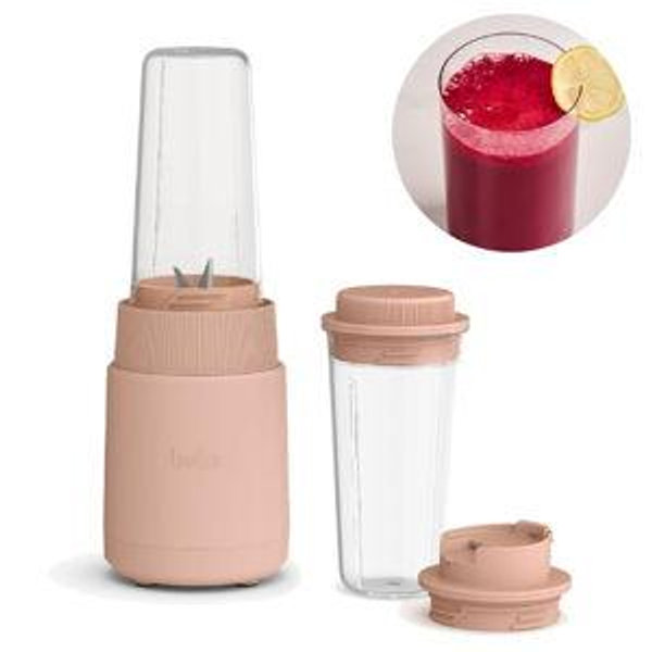 bella 6 Pcs Portable Rocket Blender, Juicer & Smoothie Maker, Press & Twist Design, EverGood™ & BPA Free Dishwasher Safe Parts, 4 Tip Stainless Steel Blade, Cord Wrap, 240 Watt Motor, Blossom