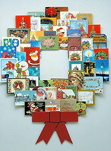 JUMBL™ Christmas Decoration Wonder Wreath Jumbo (44" X 36") Card & Photo Display Holder. For Home, Work, Schools, Party. Great Way to Go Down Memory Lane.
