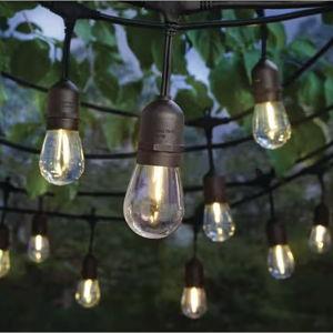 24-Light 48 ft. Plug-in Indoor/Outdoor Edison Patio String Light with S14 Single Filament LED Bulbs by Hampton Bay
