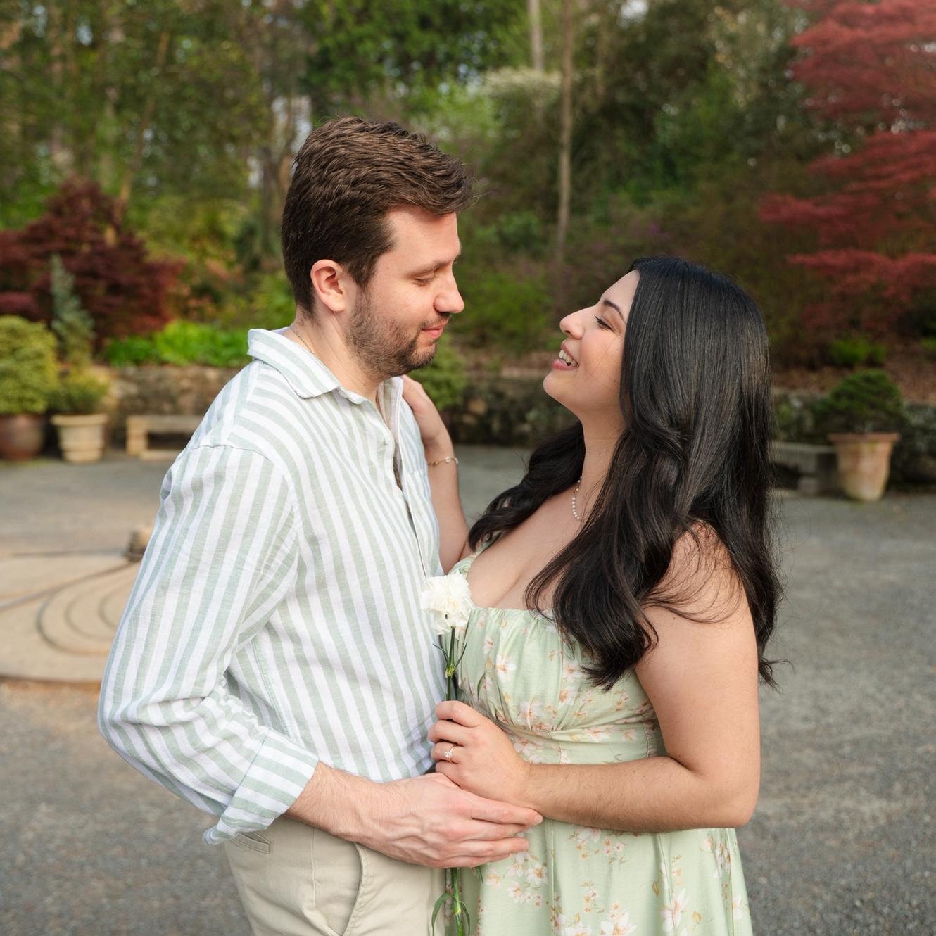 Engagement photos at the Sarah P. Duke Gardens, Durham March 2026 🌼