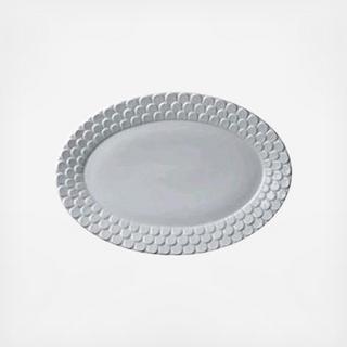 Aegean White Sculpted Oval Platter