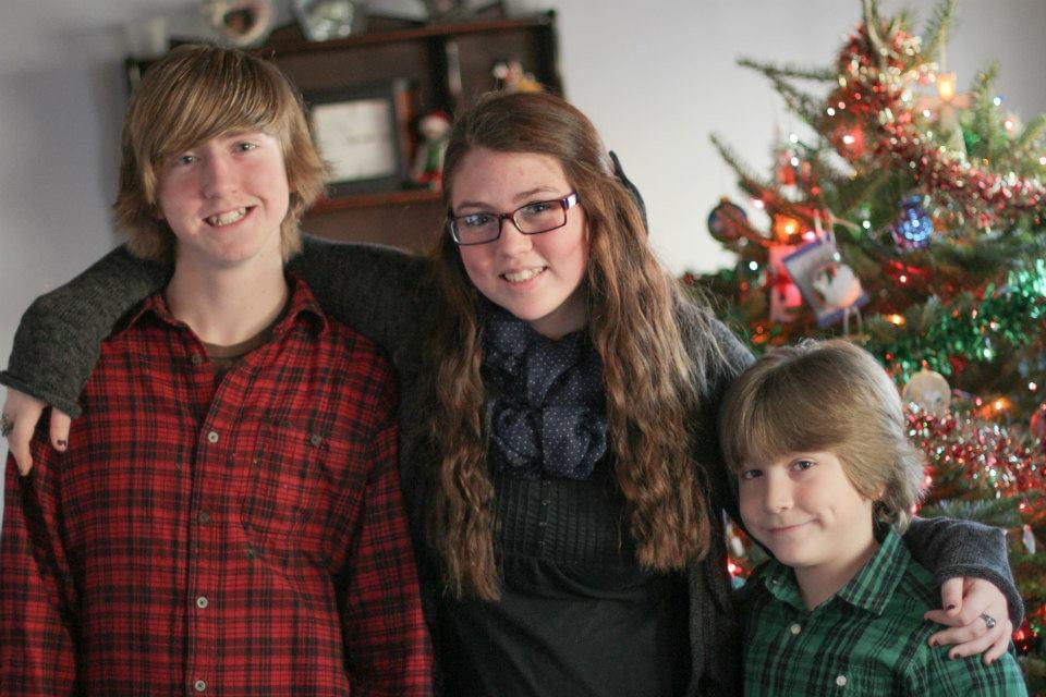 Christian , his sister Ari and brother Donovan