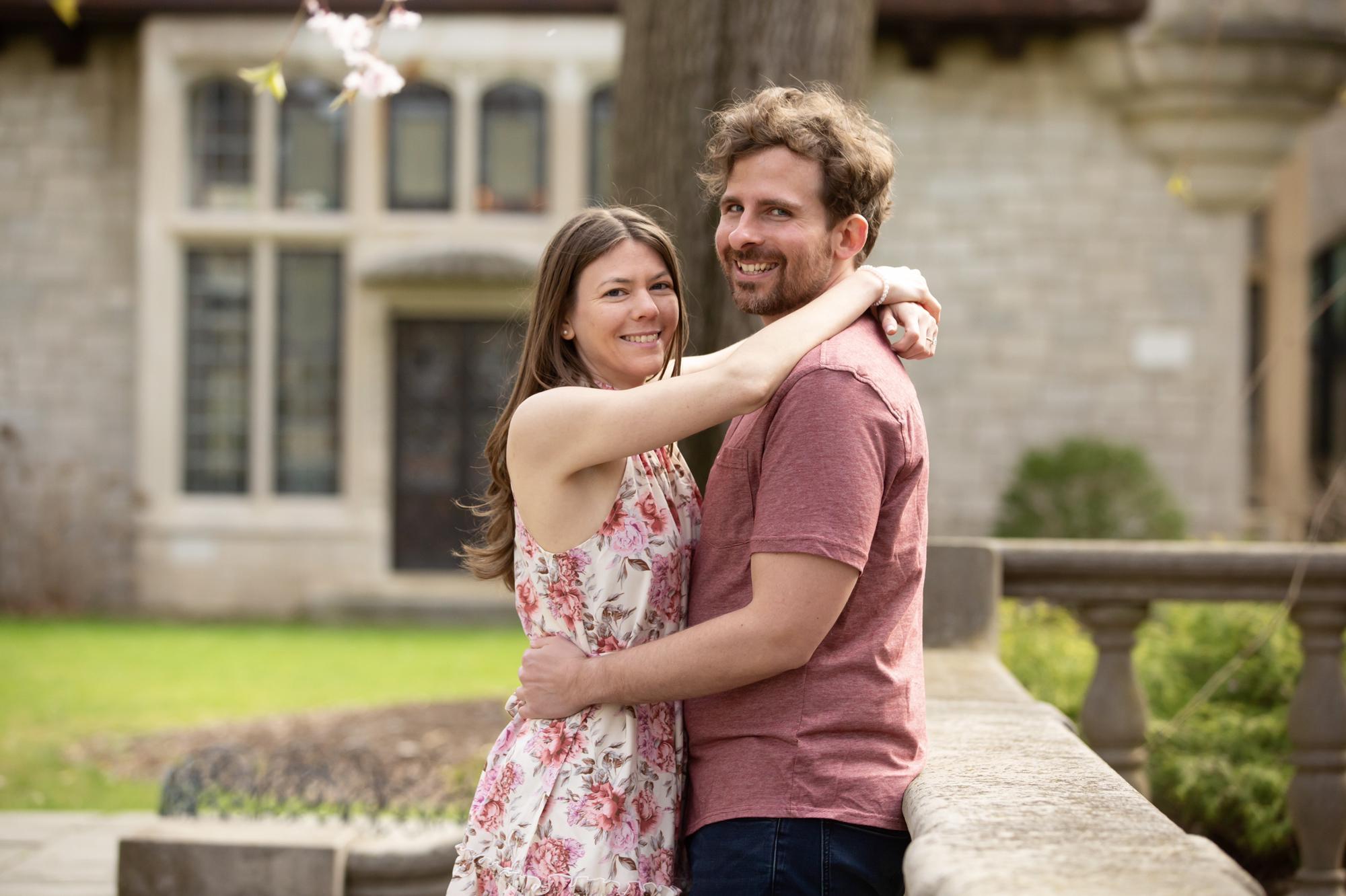 Engagement pictures at Planting Fields