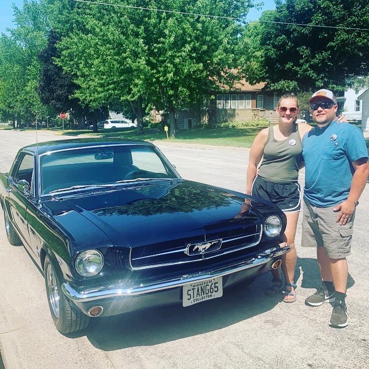 Riding in in Taylor's Grandpa's '65 Mustang for the Houston Hoedown parade (July, 2021)