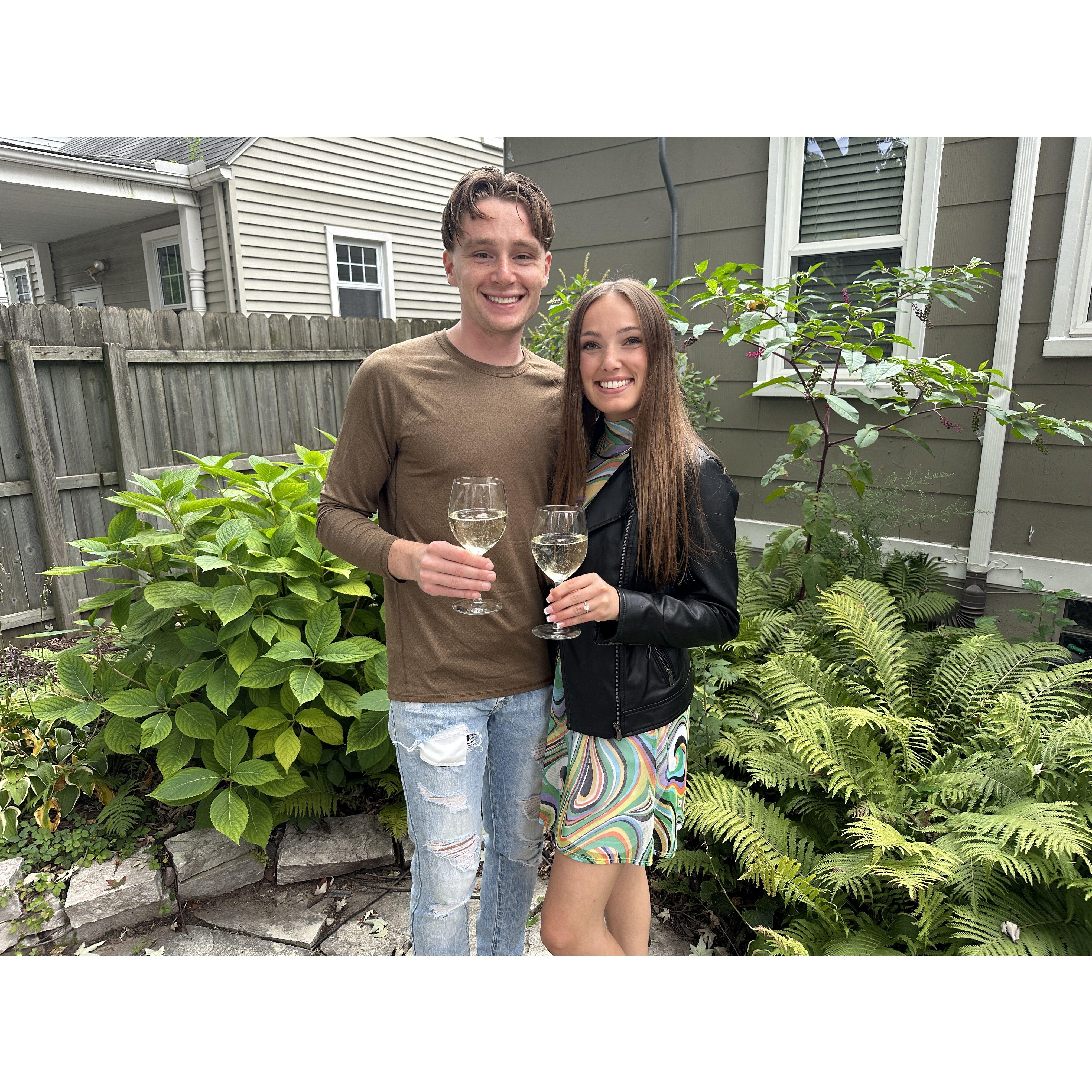 Engagement celebration with Detroit friends