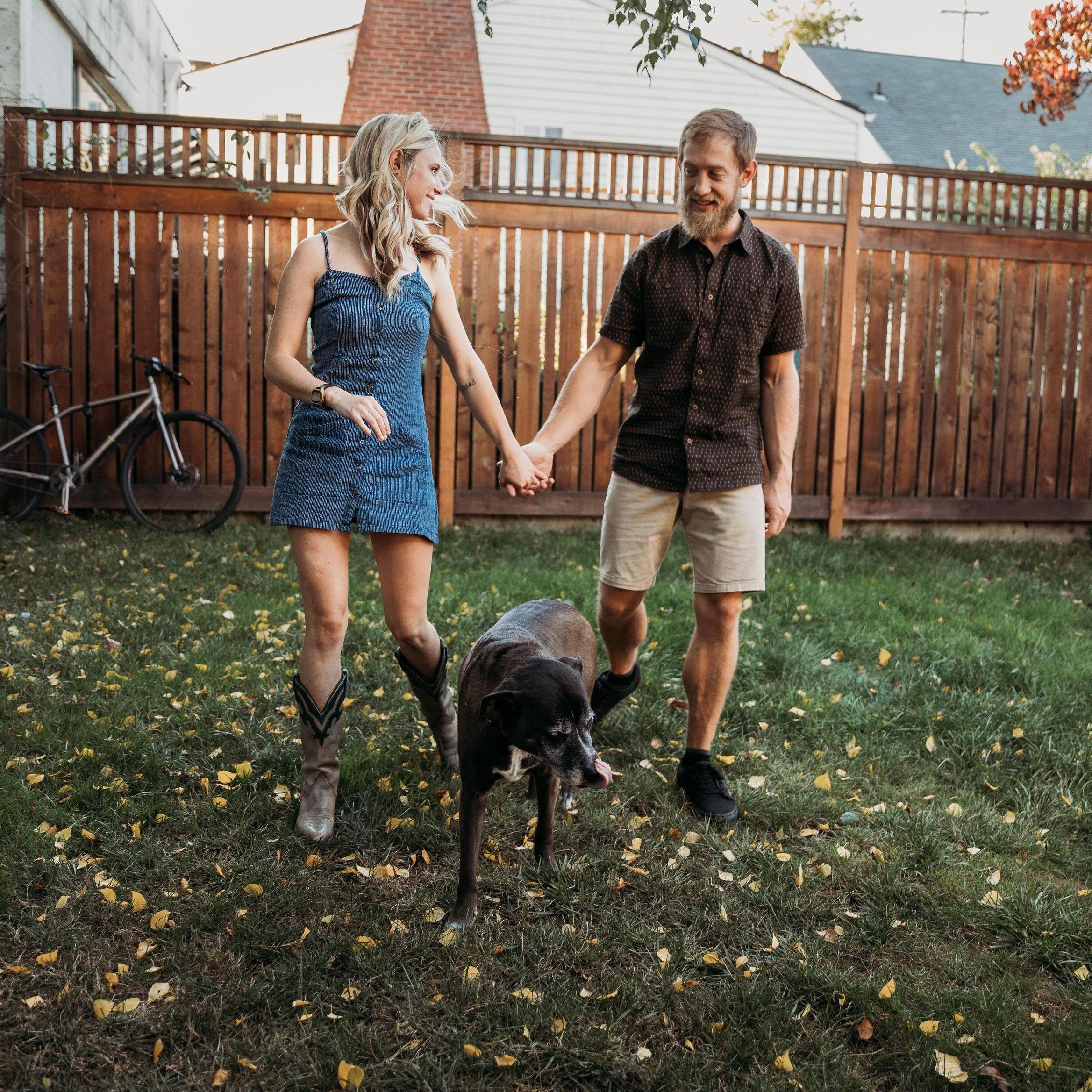 Our backyard with Saydee, 2018