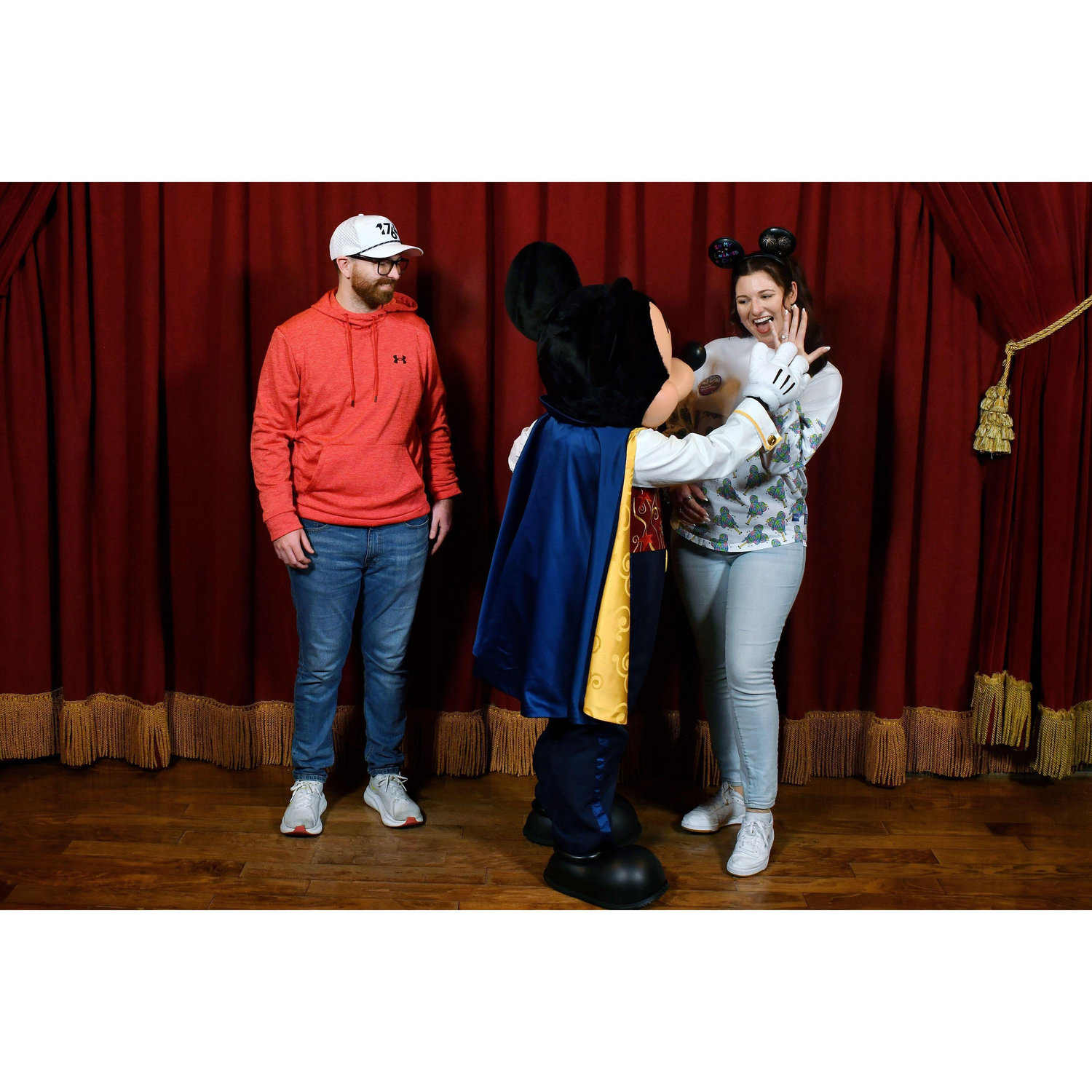Showing Mickey the new rock!