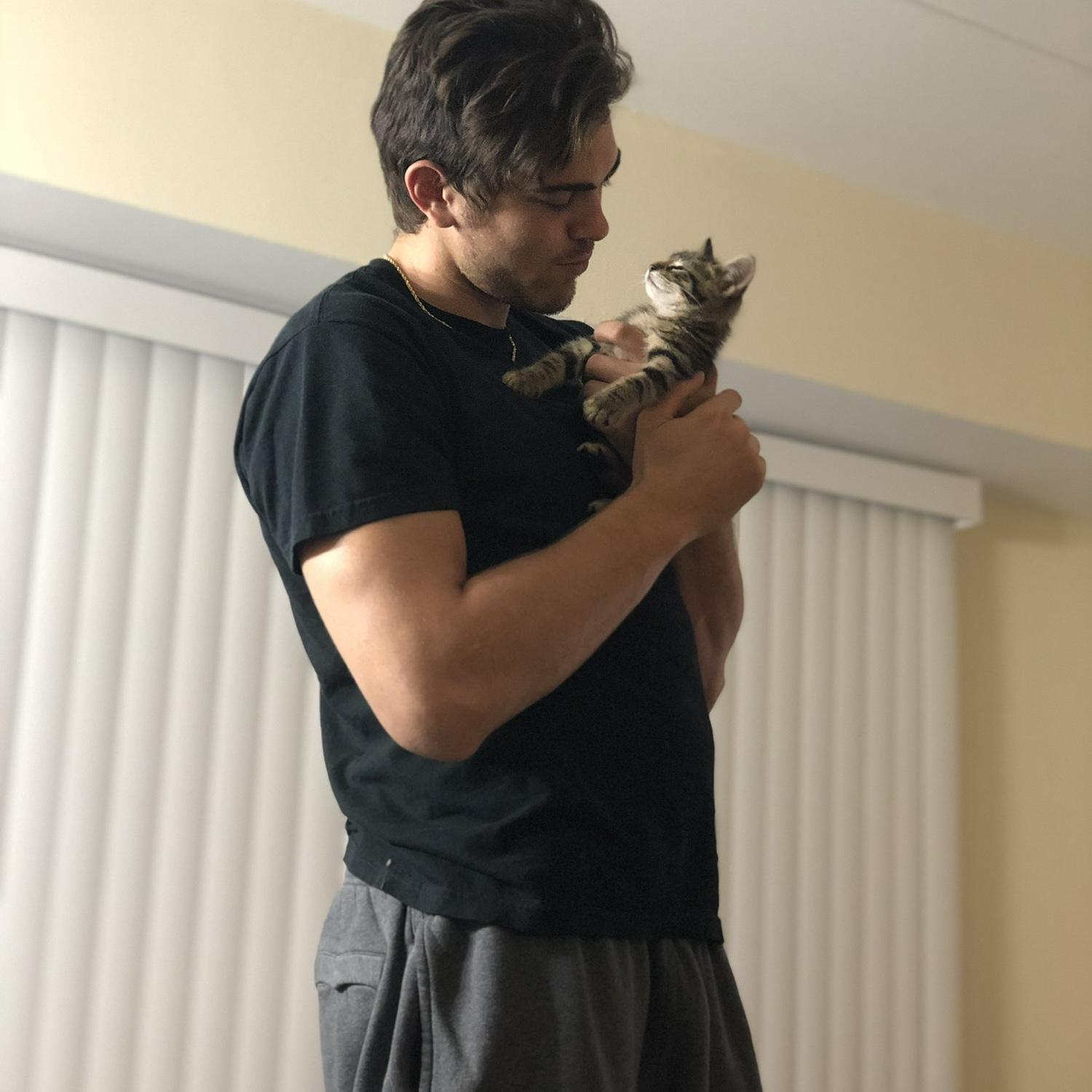Our first kitty, Mufassa!