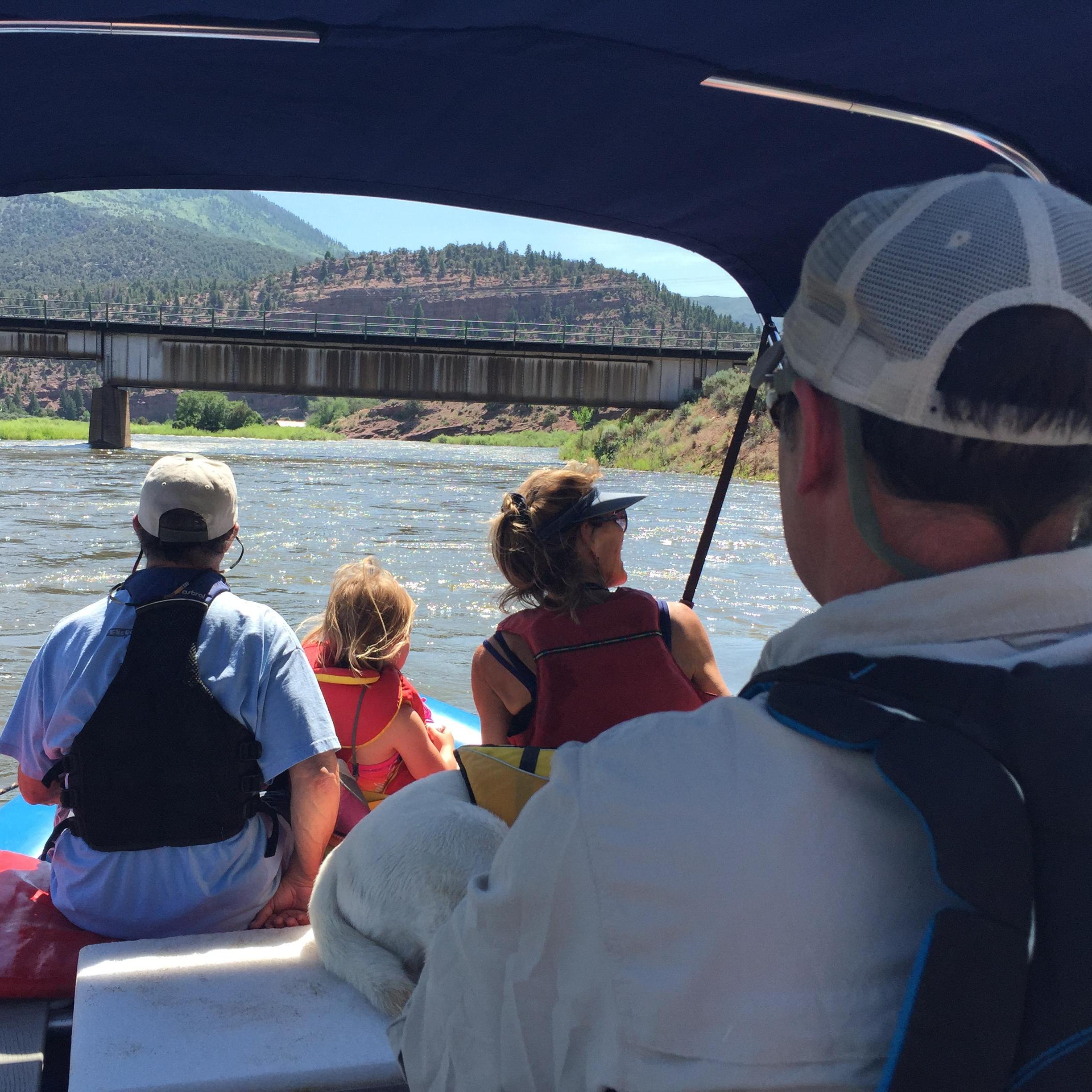 B's first float trip with Grandma Judy and Grandpa Charlie <3