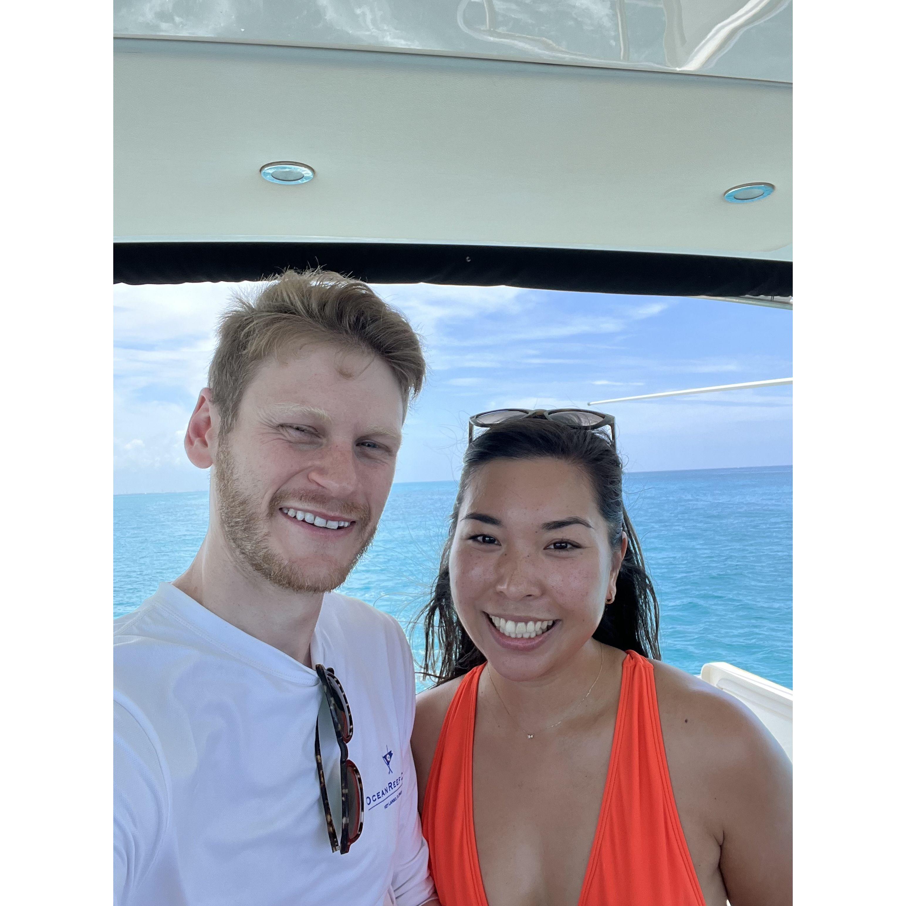 On a yacht in Miami