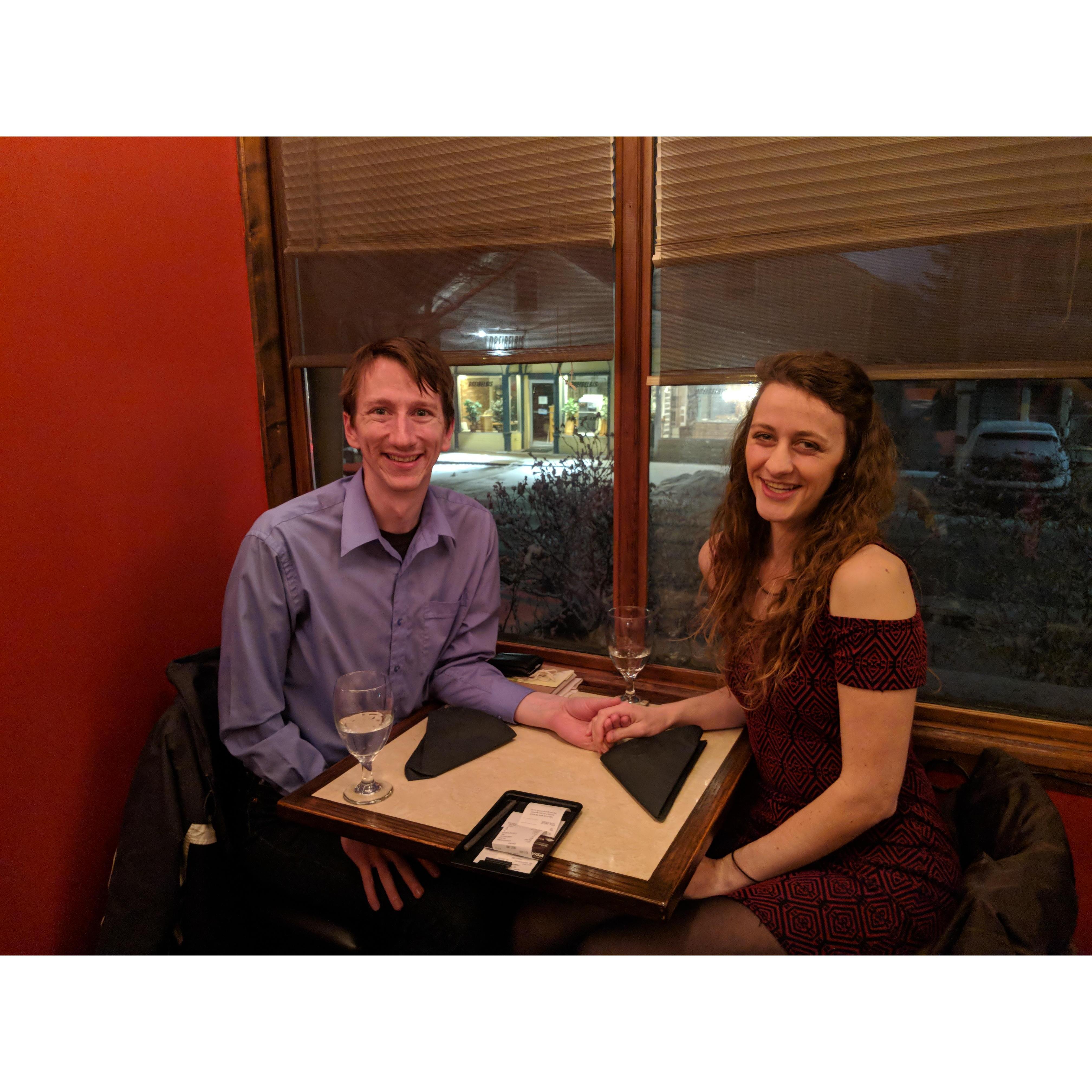 Our first Valentine's together was a snowy, special day!